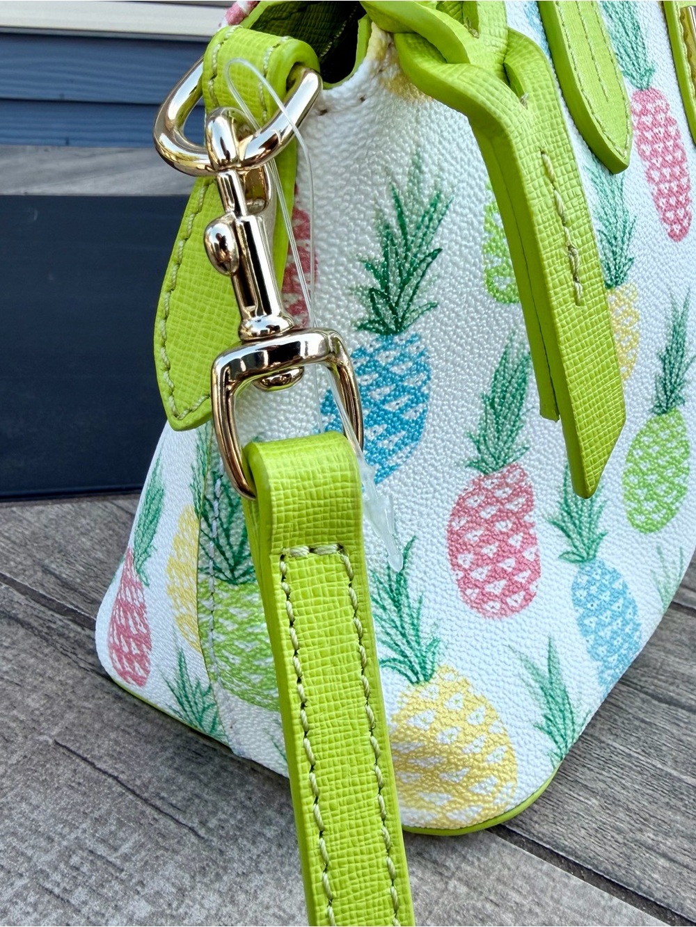 Dooney & Bourke Pineapple Mini Ruby Crossbody Bag Satchel Purse Summer EUC - Picture 4 of 16